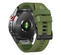SumRioo QuickFit 26 mm Cinturino per Garmin Fenix 8 51 mm/Fenix 7X Pro Solar/7X Pro/7X/6X Pro/6X/5X Plus/5X, Silicone Cinturino per Garmin Fenix 3/3HR, Enduro 3/2, Epix Pro/Tactix Delta, Verde