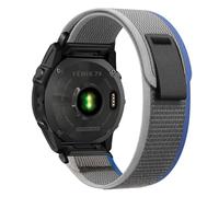 SumRioo QuickFit 26mm Cinturino per Garmin Fenix 8/8 Solar 51mm/7X Pro/7X/6X Pro/6X/5X Plus/5X/3/3HR, Nylon Trail Loop per Garmin Tactix 8 51mm, Enduro 3, Epix Pro Gen2 51mm, Blu/Grigio