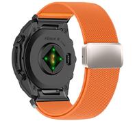 SumRioo QuickFit 26mm Cinturino per Garmin Fenix 8 Pro/8 51mm/7X Pro/7X/6X Pro/6X/5X/3/3HR45mm, Nylon Elasticità Fibbia Magnetica Cinturino per Enduro 3/Instinct 3 50mm/Tactix 8 51mm, Arancia