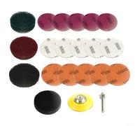 Sumsoctober Kit di lucidatura da 5,1 cm, con spugne abrasive in nylon e dischi abrasivi in carburo di silicio, per trapano, adatto per rimuovere foschia e ripristinare la trasparenza dei fari