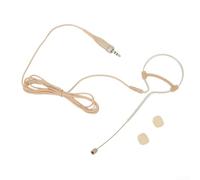 Sumsoctober Microfono a condensatore omnidirezionale con gancio ergonomico per auricolari per dispositivi wireless da 3 5 mm, ideale per docenti e esibizioni