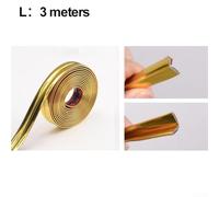 Sumsoctober Migliora il tuo spazio con una striscia decorativa da parete in PVC da 3 metri per un tocco elegante (3 metri x 2 cm oro)