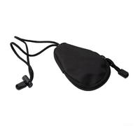 Sumsoctober Piccolo portamonete unisex in nylon con cerniera, mini portamonete portatile con coulisse, Come da immagine, Nero