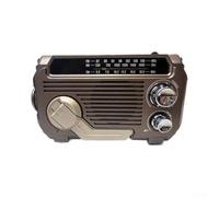 Sumsoctober Radio a manovella con ricarica solare, ricevitore radio portatile che supporta Bluetooth-5.2, riproduzione di schede USB/TF, radio di emergenza ricaricabile con torcia multi-modalità