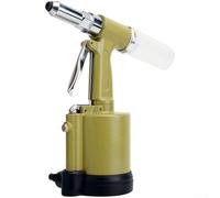 Sumsoctober Rivettatrice pneumatica pneumatica 9500N per rivetti da 2,4-4,8 mm, design ergonomico a leva con strumento di presa a tre ganasce (C-903 giallo)
