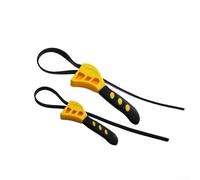 Sumsoctober Set di chiavi regolabili resistenti da 15,2 cm e 20,3 cm per idraulica, design ergonomico con elastico in gomma per vari usi (giallo nero)