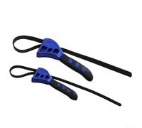 Sumsoctober Set di chiavi regolabili resistenti da 15,2 cm e 20,3 cm per idraulica, design ergonomico con elastico in gomma per vari usi (blu nero)