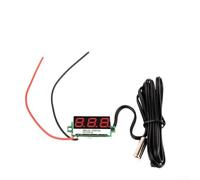 Sumsoctober Termometro digitale ad ampio voltaggio, display a LED e sonda per frigorifero/CA per auto, misura da -50 °C a 125 °C, sensore 10 K, funziona con alimentazione 4-28 V CC (rosso)