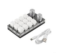 Sumsoctober The Companion For Productivity Una tastiera meccanica compatta USB C con dodici pulsanti di azione (bianco)