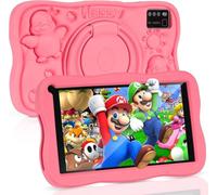 SUMTAB Tablet Bambini 7 Pollici con Controllo Parentale, Android 13 Tablette, 8 GB RAM 64GB ROM (256 GB Estensione) Bluetooth, WiFi,Tablet per Bambini con Custodia(Rosa)