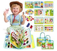 Sumtoco Busy Board Francese, Giochi Bambini 2 Anni, Libro Montessori Interattivo, Quiet Book Sensoriale Educativo, Regalo Bimbo Bambina 1 2 3 4 5 Anni, Giochi Montessori 1 Anno