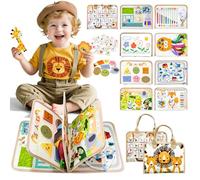 Sumtoco Busy Board, Montessori 2 Anni, Giochi Bambini 2 Anni, Libro Interattivo, Giochi da Viaggio Bambini, Montessori 1 Anno, Libro Sensoriale 1 Anno, Regalo Bimba Bimbo