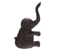 SUMTree Fermaporta in ghisa, decorativo in stile retrò con elefante, nero, fermaporta in metallo vintage, con cuneo, stile carino a forma di animale, per casa, bagno, soggiorno, fattoria, elefante