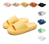 Sumvov Ciabatte Donna Uomo Antiscivolo Ciabatte per Doccia Piscina,Pantofole da casa per donna morbidissime come una nuvola,ciabatte spiaggia piscina Donna Uomo(Giallo,36-37 EU)