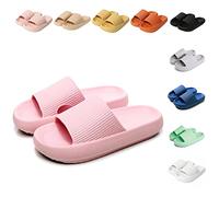 Sumvov Ciabatte Donna Uomo Antiscivolo Ciabatte per Doccia Piscina,Pantofole da casa per donna morbidissime come una nuvola,ciabatte spiaggia piscina Donna Uomo(Rosa,44-45 EU)