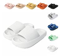 Sumvov Ciabatte Donna Uomo Antiscivolo Ciabatte per Doccia Piscina,Pantofole da casa per donna morbidissime come una nuvola,ciabatte spiaggia piscina Donna Uomo(Bianco,40-41 EU)