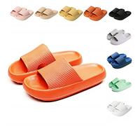 Sumvov Ciabatte Donna Uomo Antiscivolo Ciabatte per Doccia Piscina,Pantofole da casa per donna morbidissime come una nuvola,ciabatte spiaggia piscina Donna Uomo(Arancione,40-41 EU)