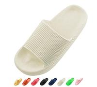 Sumvov Ciabatte Donna Uomo Antiscivolo Ciabatte per Doccia Piscina,Pantofole da casa per donna morbidissime come una nuvola,ciabatte spiaggia piscina Donna Uomo(Beige,38-39 EU)