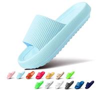 Sumvov Ciabatte Donna Uomo Antiscivolo Ciabatte per Doccia Piscina,Pantofole da casa per donna morbidissime come una nuvola,ciabatte spiaggia piscina Donna Uomo(Azzurro,36-37 EU)