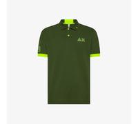 Sun68 Polo Verde Logo Fluo S/S A35122 Uomo M