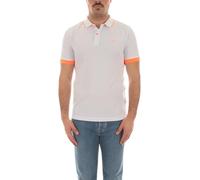 SUN 68 Polo Small Stripes Fluo da Uomo Bianco - Small