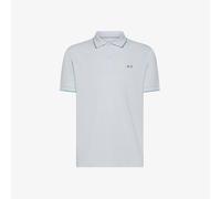 Sun 68 Polo Small Stripes On Collar Bianco - Taglia L Abbigliamento Uomo Polo