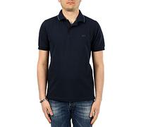 SUN 68 Polo Small Stripes ON Collar da Uomo Navy Blue, A31110