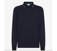 Sun 68 Polo Small Stripes On Collar L/S Navy Blue Uomo A45102 07