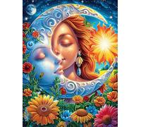 Sun And Moon Goddess Face Art Puzzle 300 Pezzi Multicolore Creativo Ragazzi Gioco Educativo Intelligenza Idea Regalo Per Figlio 300 PCS