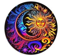 Sun And Moon Puzzle Rotondo 1000 Pezzi Puzzle 3D High Definition Puzzle Creativo Giocattolo Puzzle Antistress Per Amici Di Famiglia Rotonda 1000pcs (67.5x67.5cm)