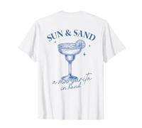 Sun and Sand Margarita Tee Beach Cocktail Vibes Retro Summer Vibes Maglietta