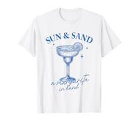 Sun and Sand Margarita Tee Beach Cocktail Vibes Retro Summer Vibes Maglietta