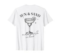 Sun and Sand Margarita Tee Beach Cocktail Vibes Retro Summer Vibes Maglietta
