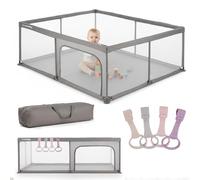 SUN BABY Box Bambini 150x200 cm con Maniglie Rosa - Grigio