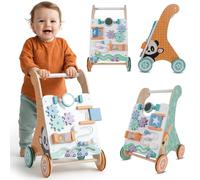 SUN BABY Carrello Primi Passi in Legno XXL - Bianco