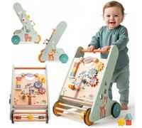 SUN BABY Carrello Primi Passi in Legno XXL - Blu