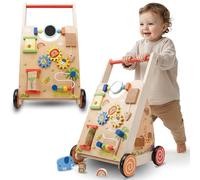 SUN BABY Carrello Primi Passi in Legno XXL - Marrone