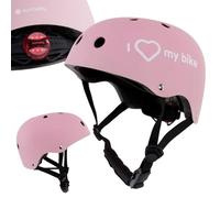 sun baby Casco per bambini, Taglia M (52-57 cm), Casco bici bambino con regolazione perimetrale, mentoniera, chiusura magnetica, prese d'aria (Rosa)
