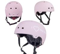 sun baby Casco per bambini, Taglia S (50-54 cm), Casco bici bambino con regolazione perimetrale, mentoniera, chiusura magnetica, prese d'aria (Rosa chiaro)