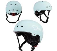 sun baby Casco per bambini, Taglia S (50-54 cm), Casco bici bambino con regolazione perimetrale, mentoniera, chiusura magnetica, prese d'aria (Menta)