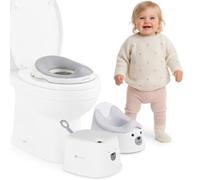 SUN BABY Set 3 in 1 per l'apprendimento del vasino - con contenitore estraibile, riduttore WC e sgabello antiscivolo, 18-36 mesi, Beige