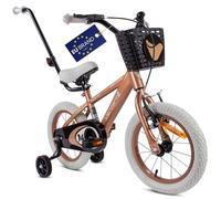 sun baby Verdant Bike Bicicletta per bambini 14 pollici ruota dimensioni, 2-6 anni, bicicletta da bambino con rotelle, bmx da bambino (14 pollici, Cappuccino)