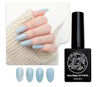 Sun&Beam Nails Gel 3 in 1 | Non necessita di base o top coat, nessuna lima, adatto ai raggi UV/LED, facile da rimuovere, 15 ml (#43 blu nebbia)