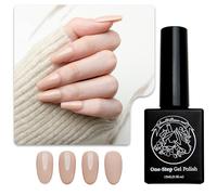 Sun&Beam Nails Gel 3 in 1 | Non necessita di base o top coat, nessuna lima, adatto ai raggi UV/LED, facile da rimuovere, 15 ml (#02, albicocca grigia trasparente)