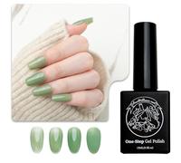 Sun&Beam Nails Gel 3 in 1 | Non necessita di base o top coat, nessuna lima, adatto ai raggi UV/LED, facile da rimuovere, 15 ml (verde giada trasparente #27)