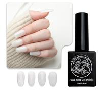 Sun&Beam Nails Gel 3 in 1 | Non necessita di base o top coat, nessuna lima, adatto ai raggi UV/LED, facile da rimuovere, 15 ml (#20 bianco latte trasparente)