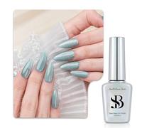Sun&Beam Nails One-Step, smalto gel 3 in 1, magnetico, 12 ml, senza base e top coat, consigliato luce UV, facile da rimuovere (#586 blu mattina)