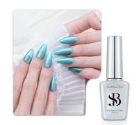 Sun&Beam Nails One-Step, smalto gel 3 in 1, magnetico, 12 ml, senza base e top coat, luce UV, facile da rimuovere (#728 blu ghiaccio)