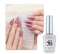 Sun&Beam Nails One-Step, smalto gel 3 in 1, magnetico, 12 ml, senza base e top coat, luce UV, facile da rimuovere (#655 rosso rubino)