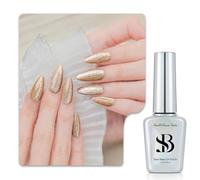 Sun&Beam Nails One-Step, smalto gel 3 in 1, magnetico, 12 ml, senza base e top coat, luce UV, facile da rimuovere (#719 oro miele)